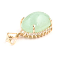 9.02 Ct Oval Emerald 14K Gold Pendant