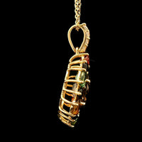 2.81 Ct Oval Tourmaline 14K Gold Pendant