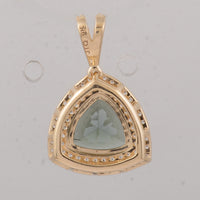 1.64 Ct Trillion Tourmaline 9K Gold Pendant