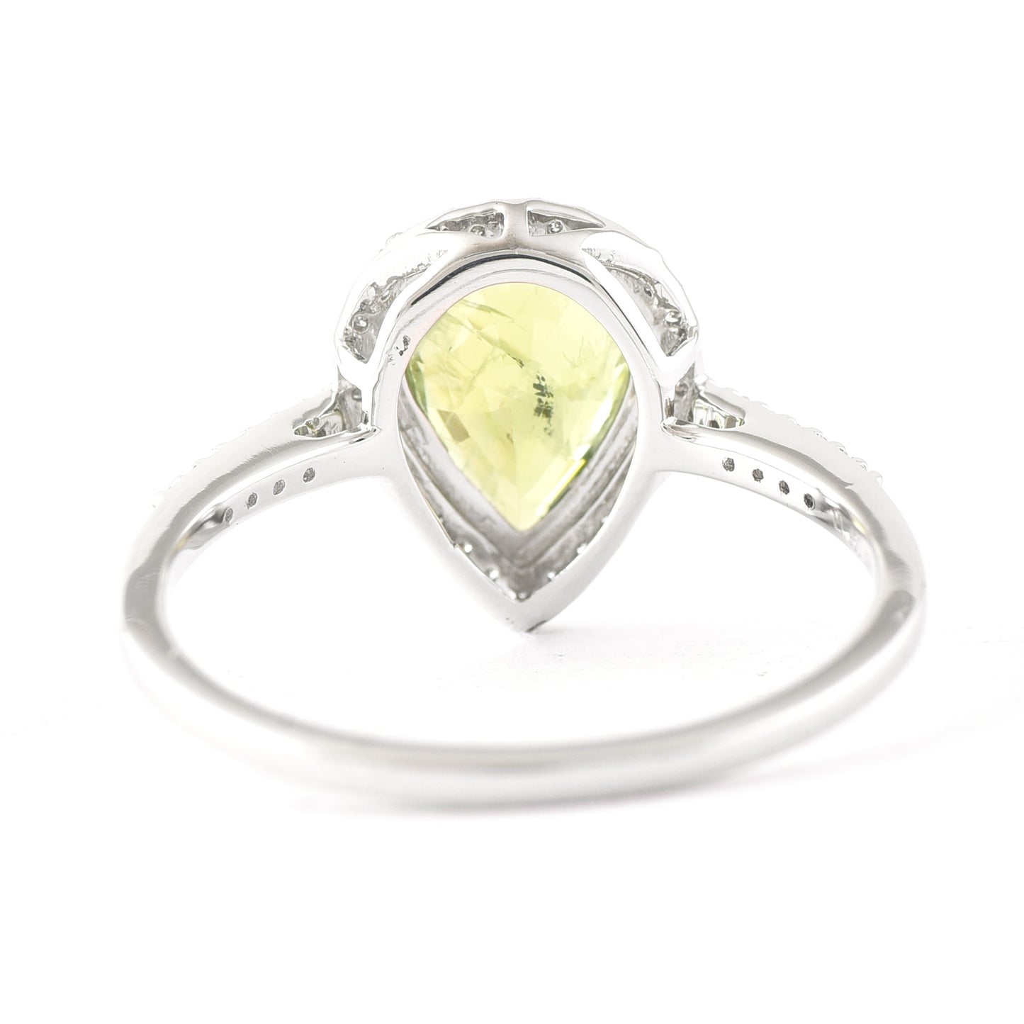 1.78 Ct Pear Mixed Cut Natural Green Sapphire 950 Platinum Ring