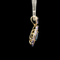 2.10 Ct Pear Sapphire 14K Gold Pendant