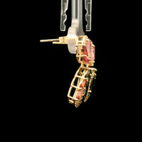 3.16 Ct Pear Tourmaline 14K Gold Earrings