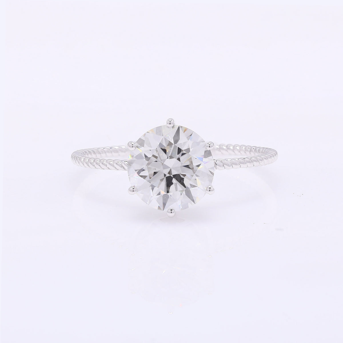 2.06 Carats Lab Grown Diamond 14K Gold Ring