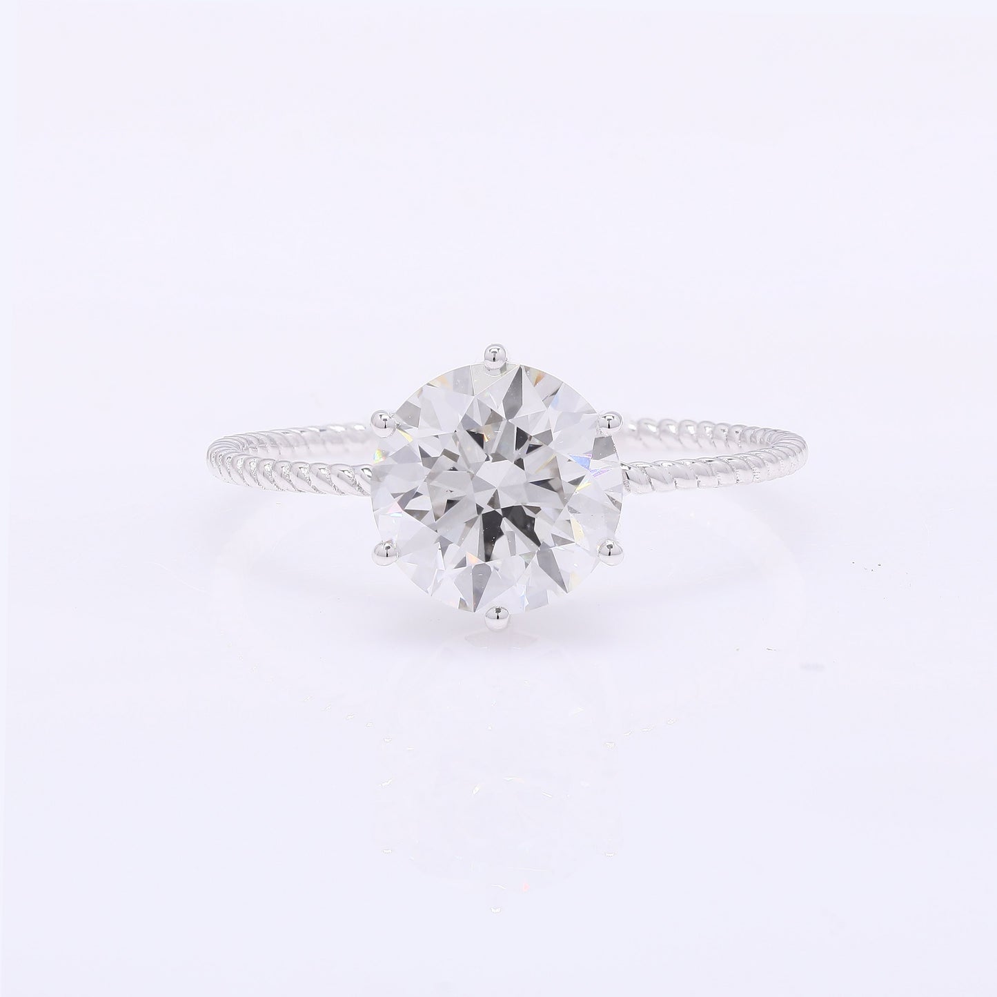 2.06 Carats Lab Grown Diamond 14K Gold Ring