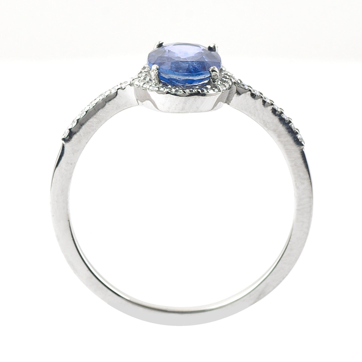 1.31 Ct Oval Mixed Cut Natural Sapphire 950 Platinum Ring