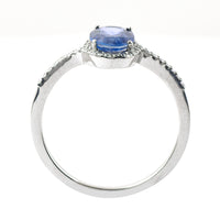1.31 Ct Oval Mixed Cut Natural Sapphire 950 Platinum Ring