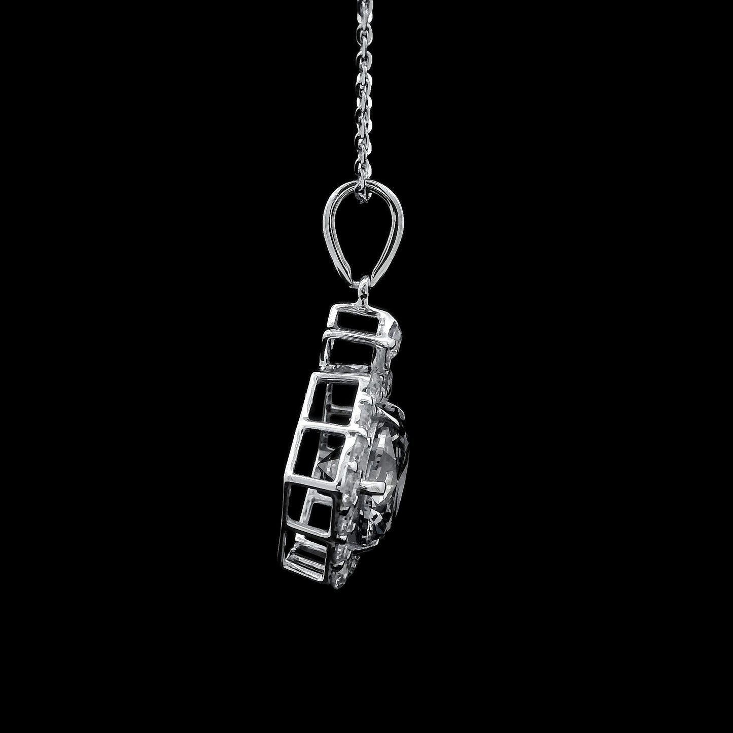 2.65 Carats Lab Grown Diamond 14K Gold Pendant