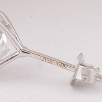 3.03 Carats Lab Grown Diamond 14K Gold Earrings