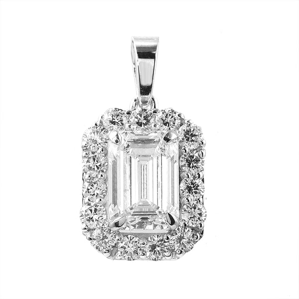2.56 Carats Lab Grown Diamond 14K Gold Pendant