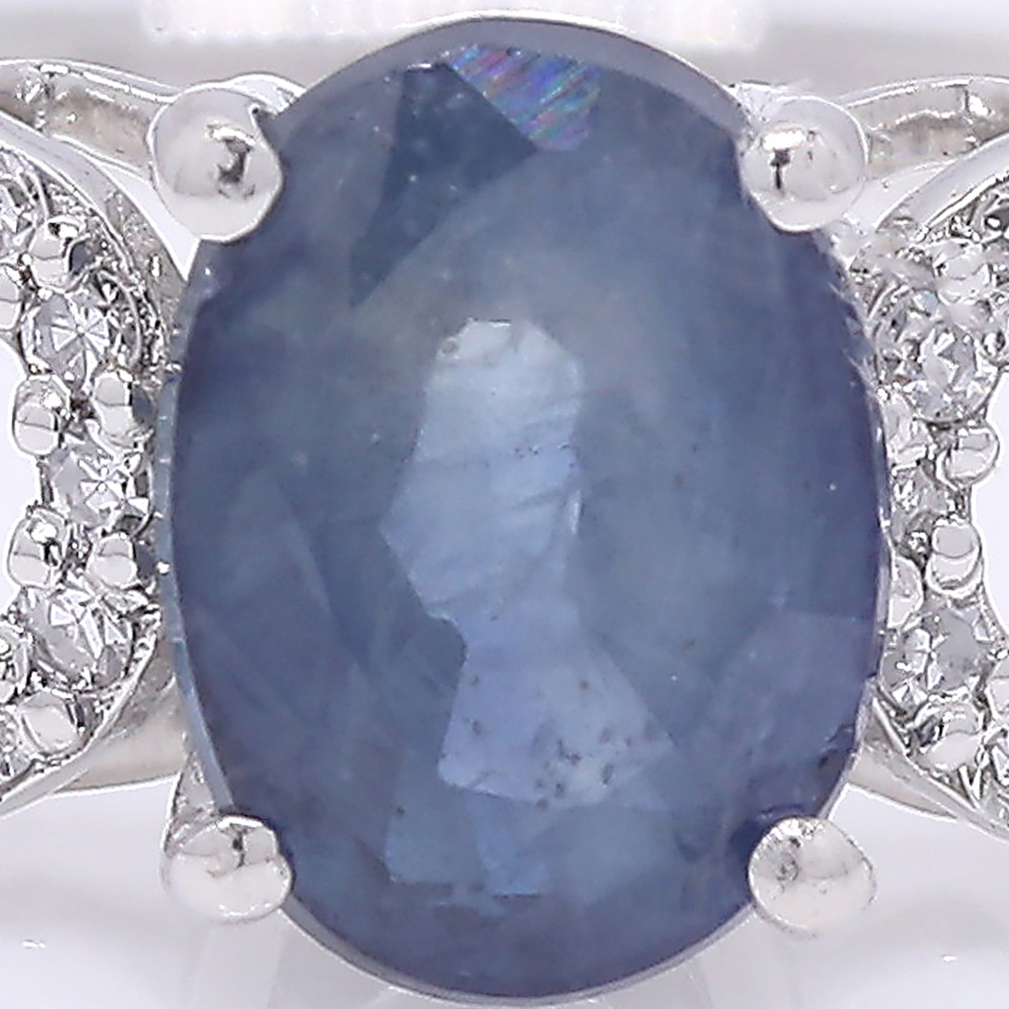 1.47 Ct Oval Mixed Cut Natural Sapphire 950 Platinum Ring