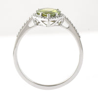 1.78 Ct Pear Mixed Cut Natural Green Sapphire 950 Platinum Ring