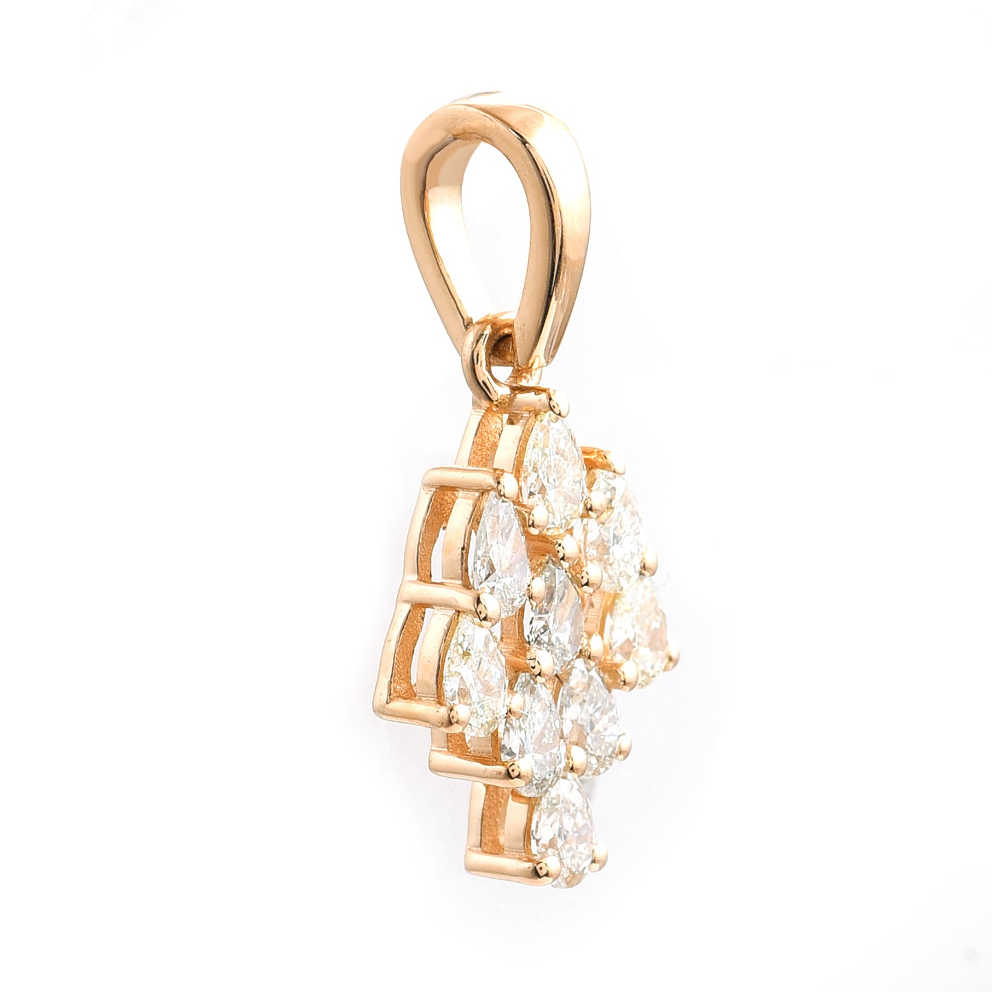 0.43 Ct Pear Diamond 14K Gold Pendant