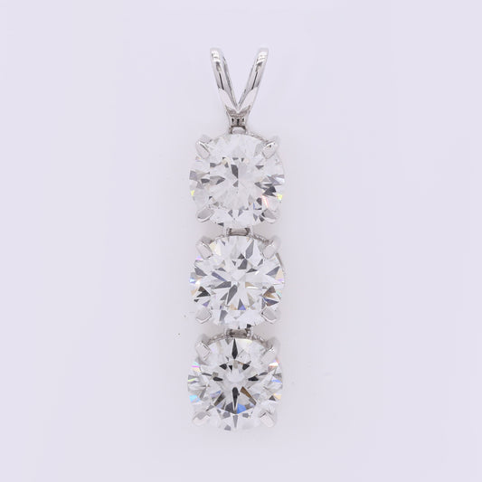 4.85 Carats Lab Grown Diamond 14K Gold Pendant