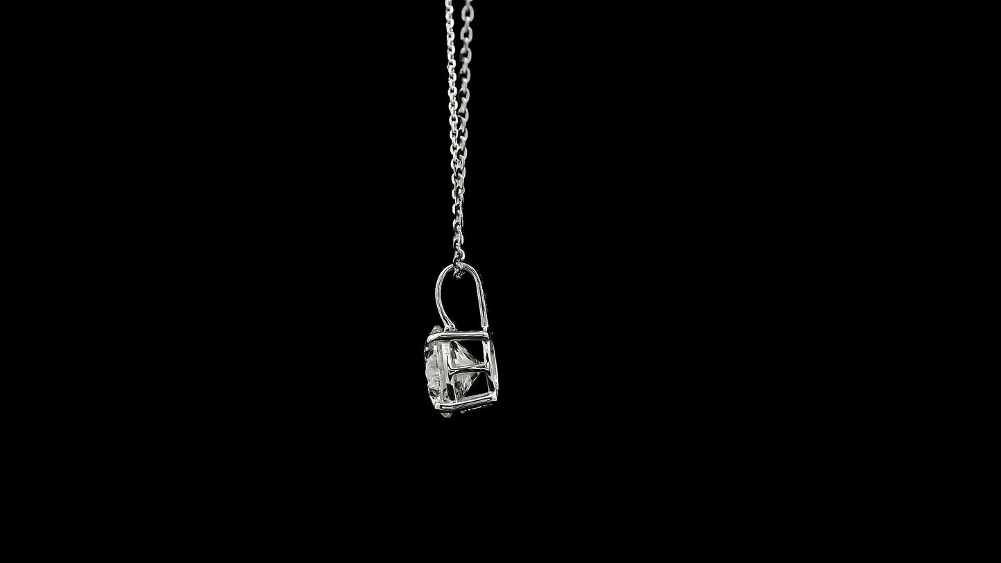 1.61 Ct Round Lab Grown Diamond 14K Gold Pendant