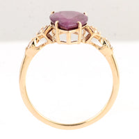 3.30 Ct Pear Ruby 14K Gold Ring