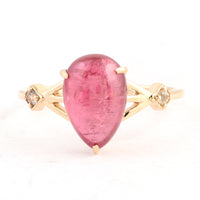3.74 Ct Pear Tourmaline 14K Gold Ring