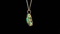 2.10 Ct Oval Emerald 14K Gold Pendant