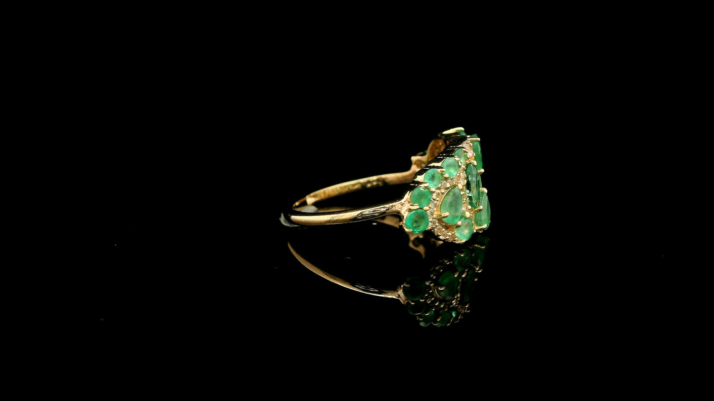 1.80 Ct Marquise Emerald 14K Gold Ring