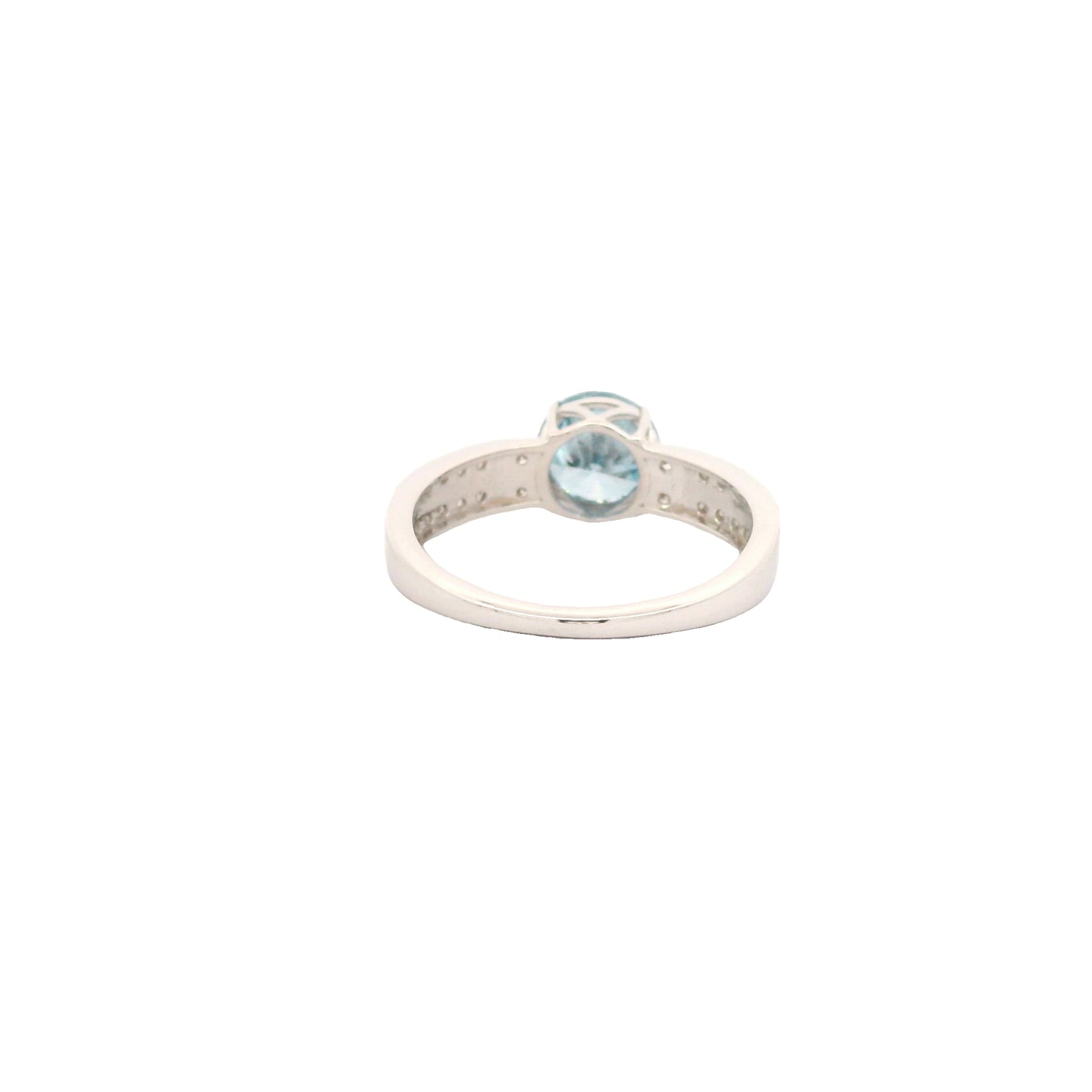 1.54 Carats Blue Lab Grown Diamond 14K Gold Ring