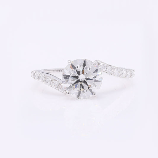 2.42 Carats Lab Grown Diamond 14K Gold Ring