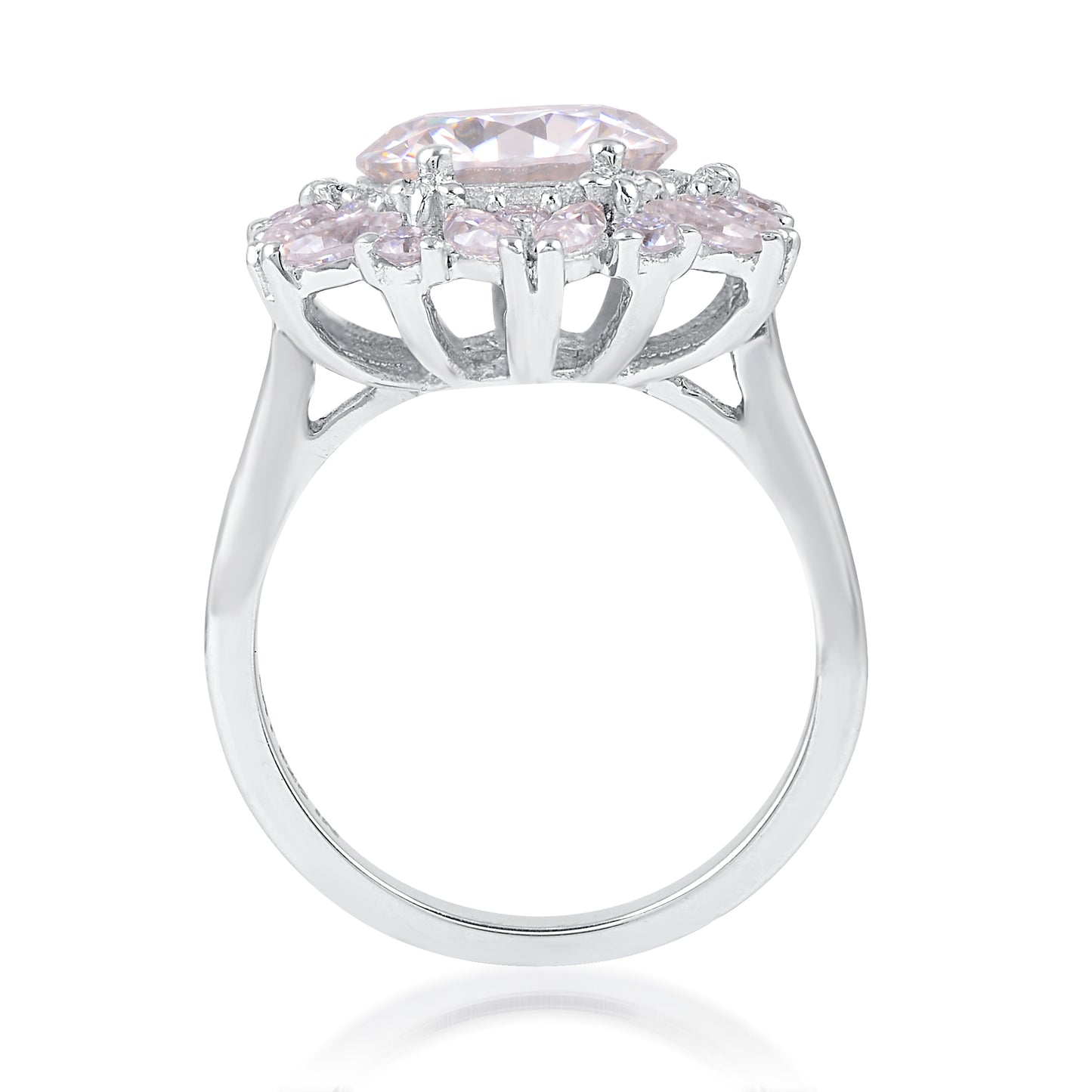 4.55 Ct Round Moissanite 925 Sterling Silver Ring