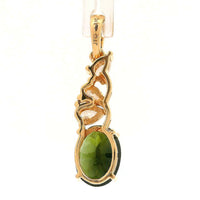 1.68 Ct Oval Tourmaline 14K Gold Pendant
