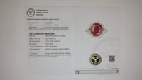 3.99 Ct Oval Mixed Cut Lab Grown Ruby 14K Gold Ring