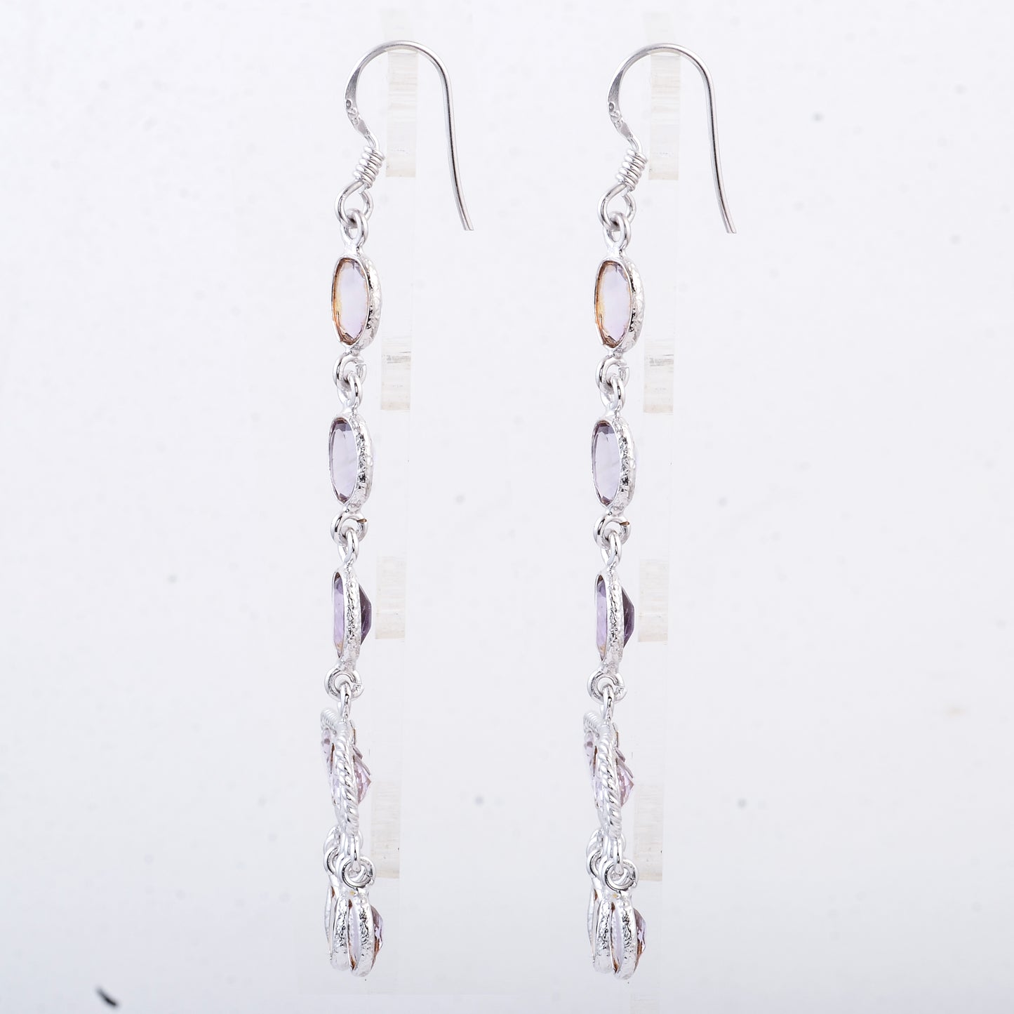 18.58 Ct Amethyst 925 Sterling Silver Earrings