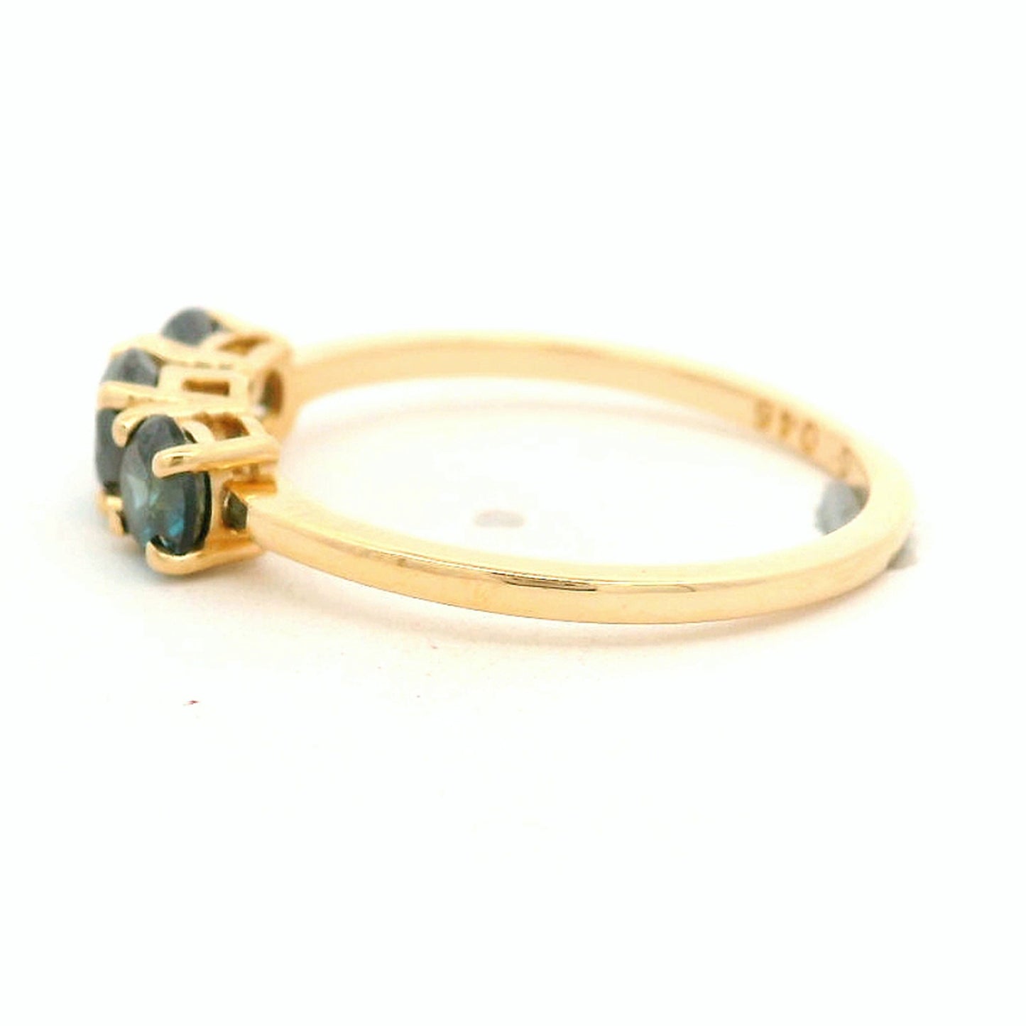 1.07 Ct Round Blue Diamond 14K Gold Ring