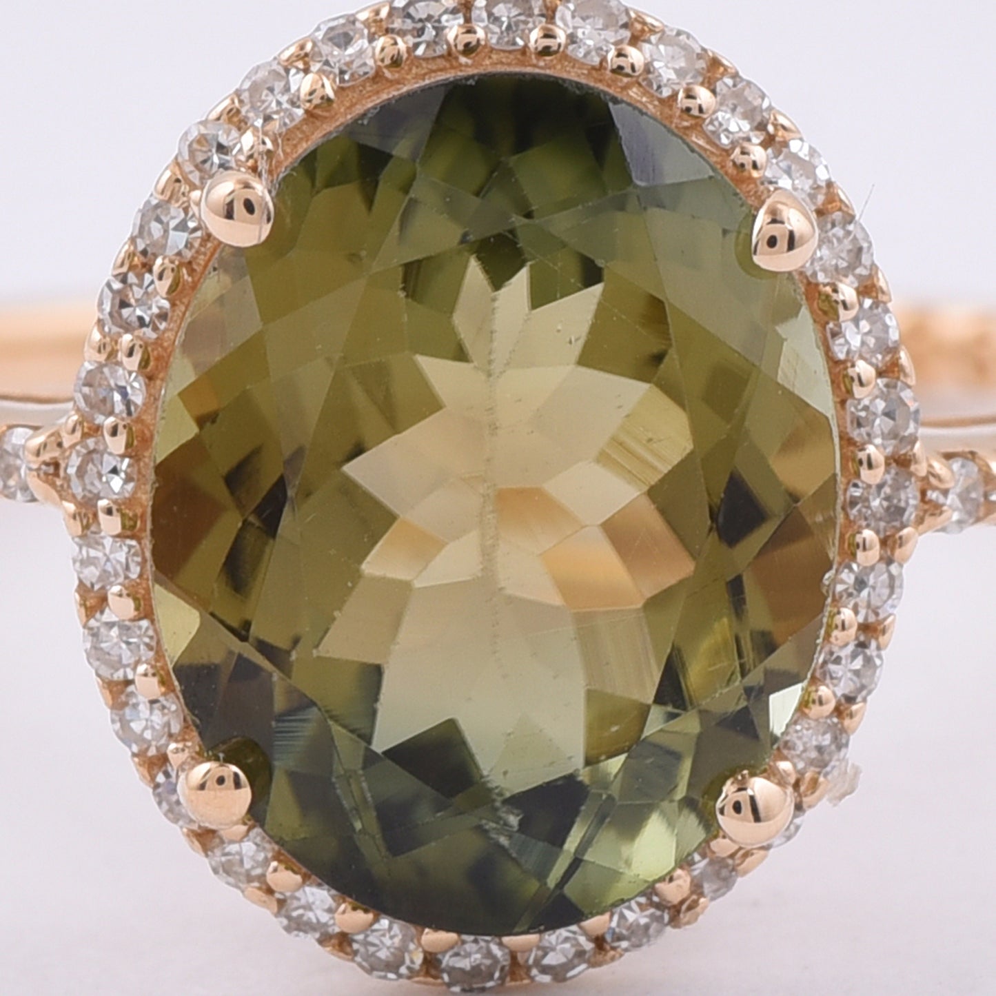 2.59 Ct Oval Natural Tourmaline 14K Gold Ring