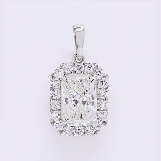 2.38 Carats Lab Grown Diamond 950 Platinum Pendant
