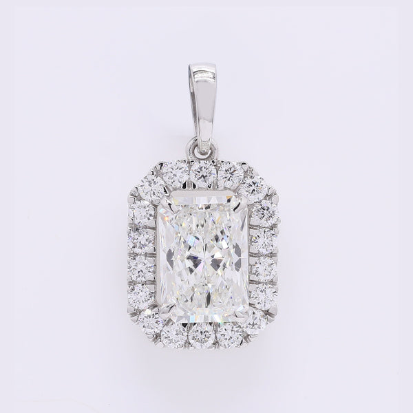 2.38 Carats Lab Grown Diamond 950 Platinum Pendant