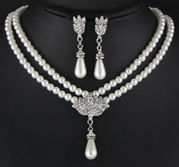 Imitation Pearl Gold Plated Brass Necklace