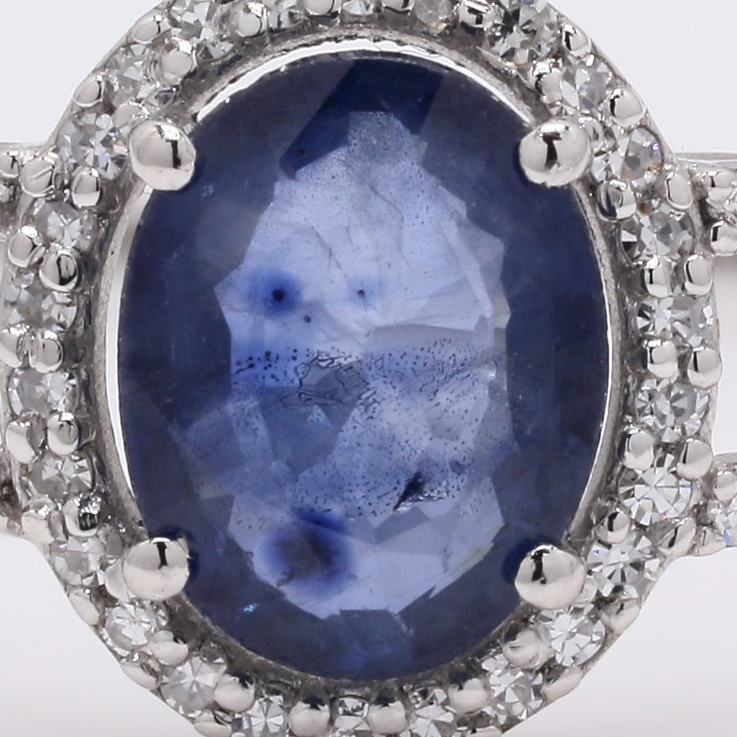 1.31 Ct Oval Mixed Cut Natural Sapphire 950 Platinum Ring