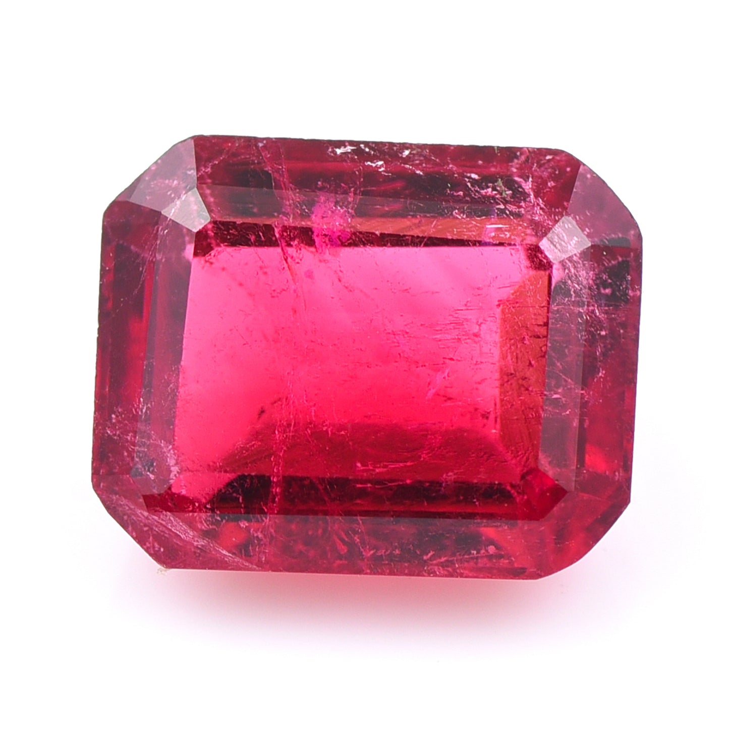 2.65 Natural Tourmaline Rubellite Emerald Cut Gemstone
