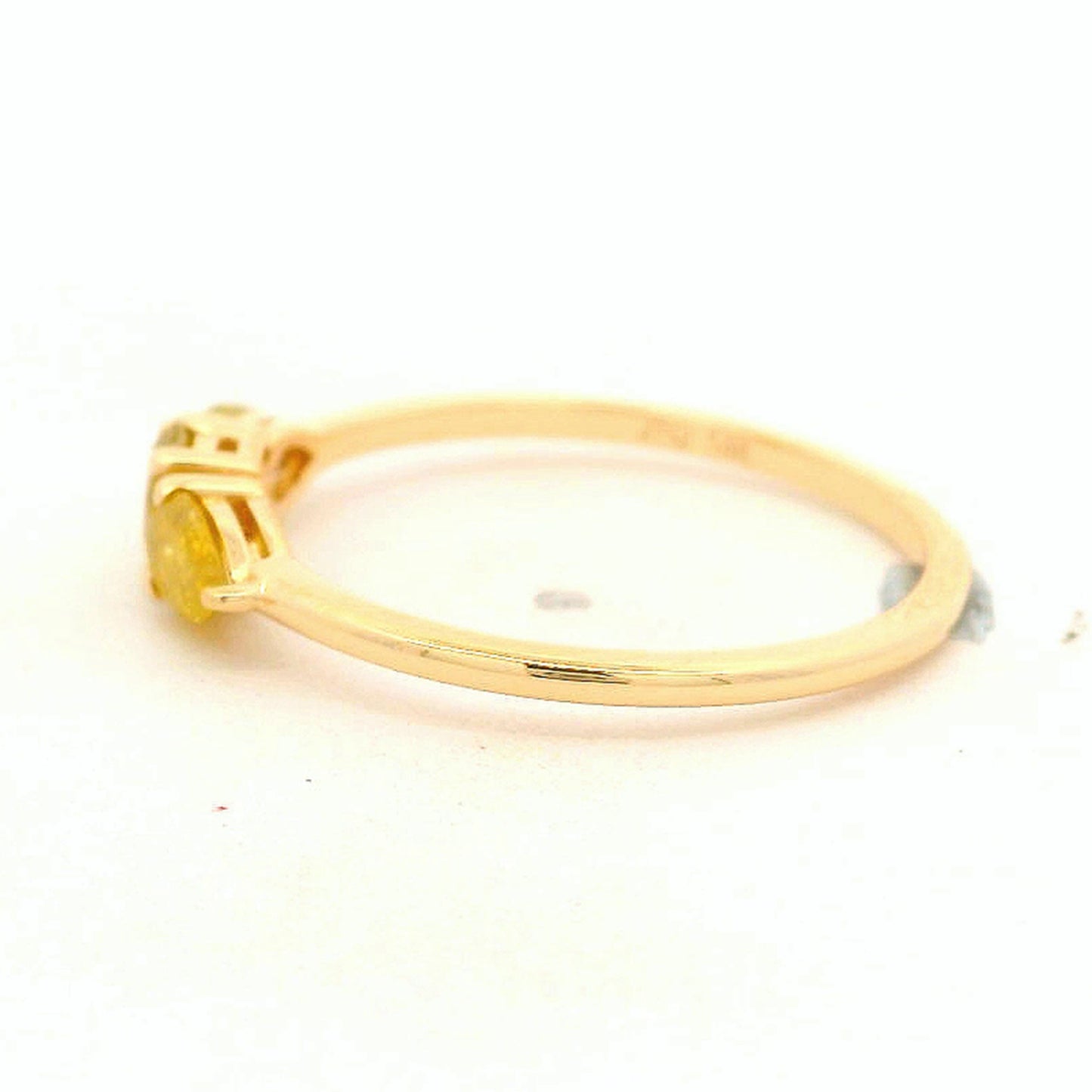 0.60 Ct Pear Yellow Diamond 14K Gold Ring