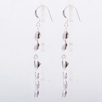 7.40 Ct Smoky Quartz, Amethyst 925 Sterling Silver Earrings