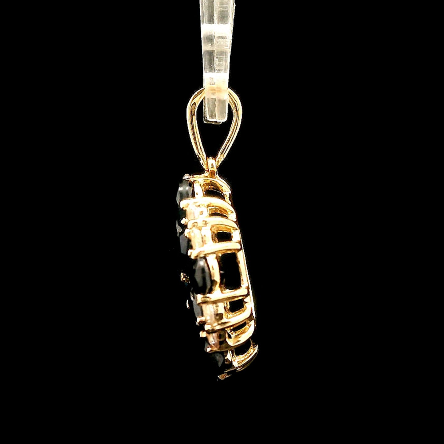 3.84 Ct Pear Sapphire 14K Gold Pendant