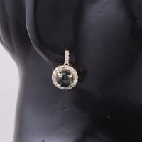 4.14 Ct Round Tourmaline 9K Gold Earrings
