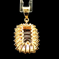 9.95 Ct Cushion Kunzite 14K Gold Pendant