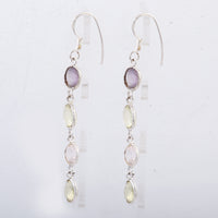 10.40 Ct Lemon Quartz 925 Sterling Silver Earrings