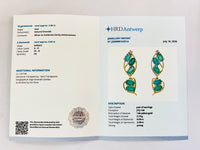 2.51 Ct Oval Natural Emerald 14K Gold Earrings