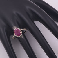 1.90 Ct Oval Mixed Cut Natural Ruby 14K Gold Ring