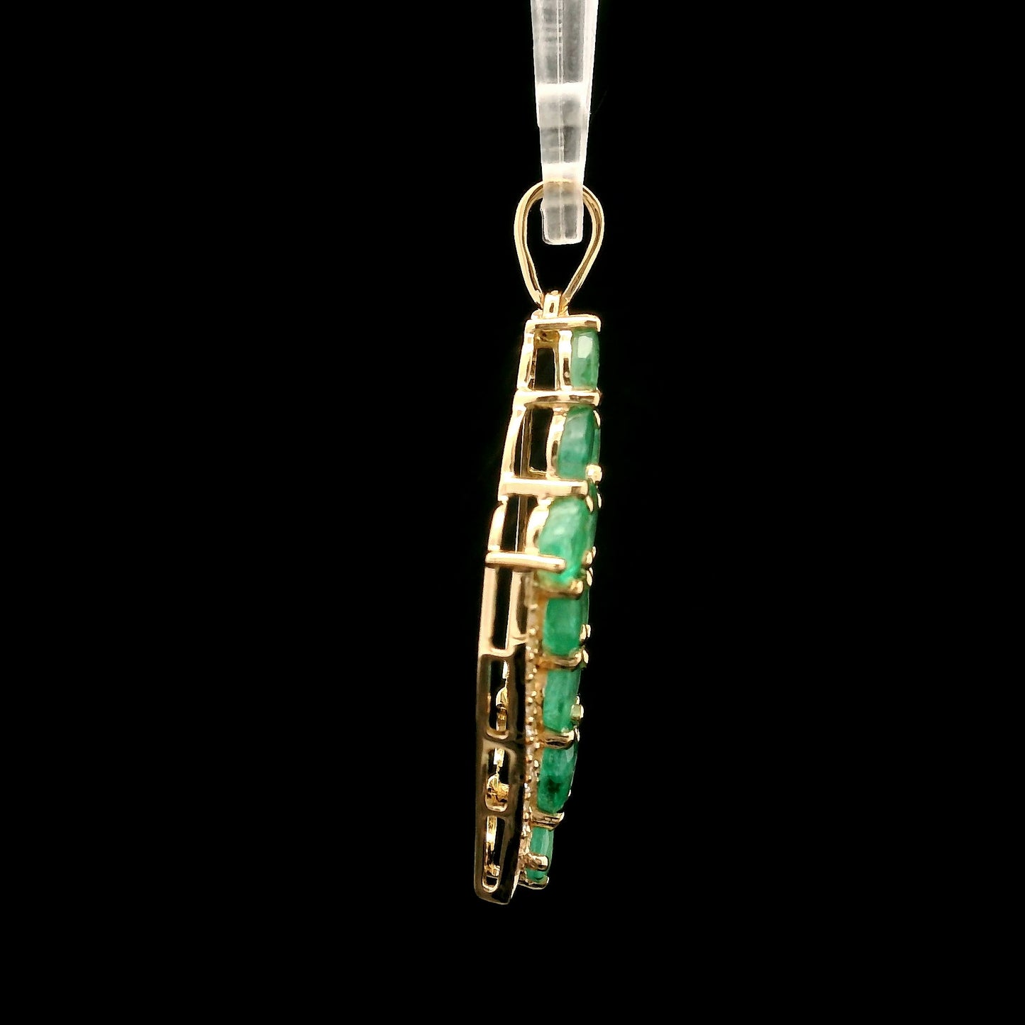 2.51 Ct Oval Emerald 14K Gold Pendant