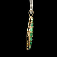 2.51 Ct Oval Emerald 14K Gold Pendant