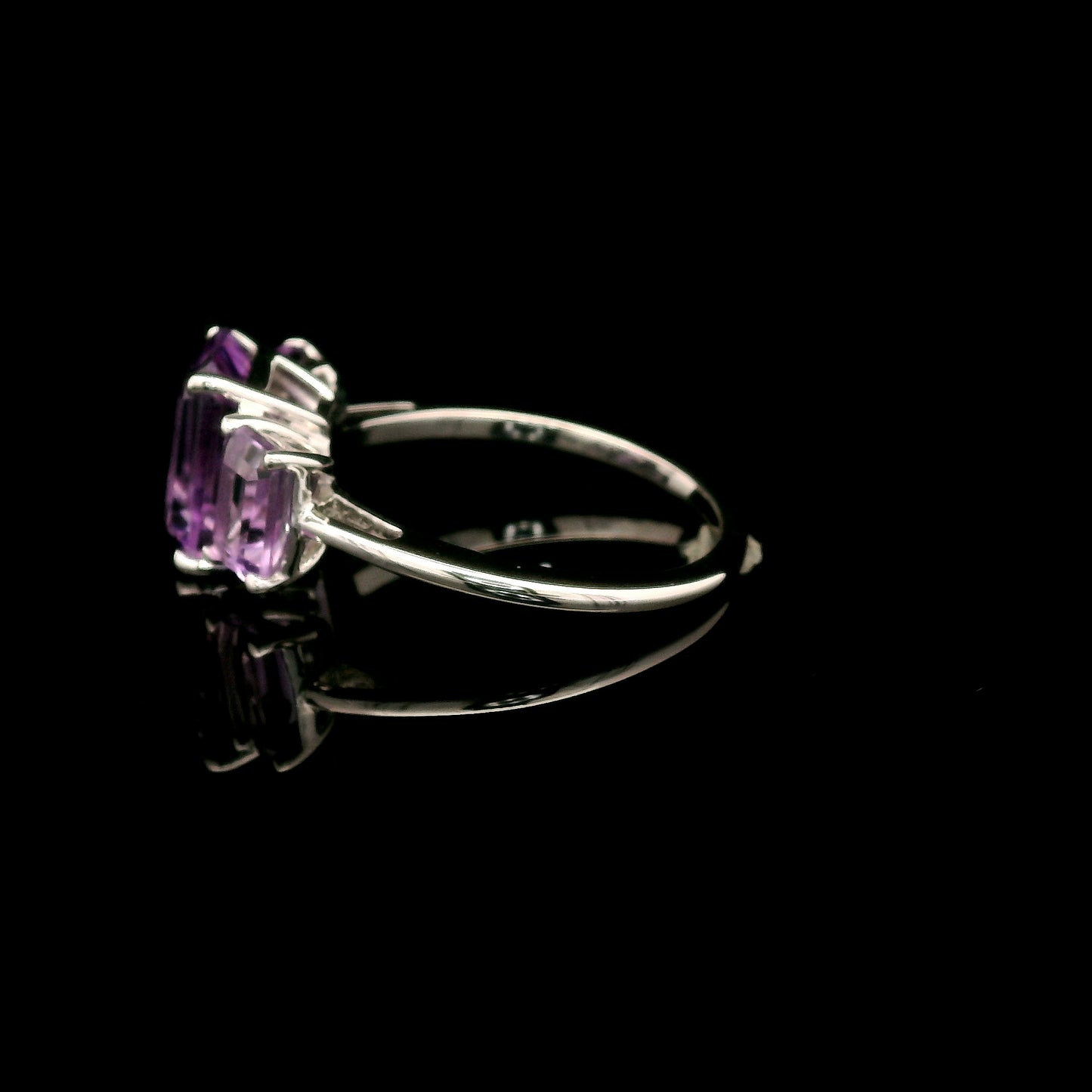 3.35 Ct Octagon Amethyst 925 Sterling Silver Ring