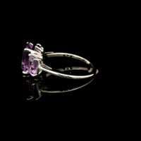 3.35 Ct Octagon Amethyst 925 Sterling Silver Ring