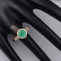 1.58 Ct Round Emerald 9K Gold Ring