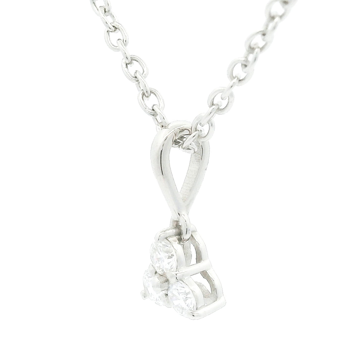 0.20 Ct Round Lab Grown Diamond 925 Silver Pendant