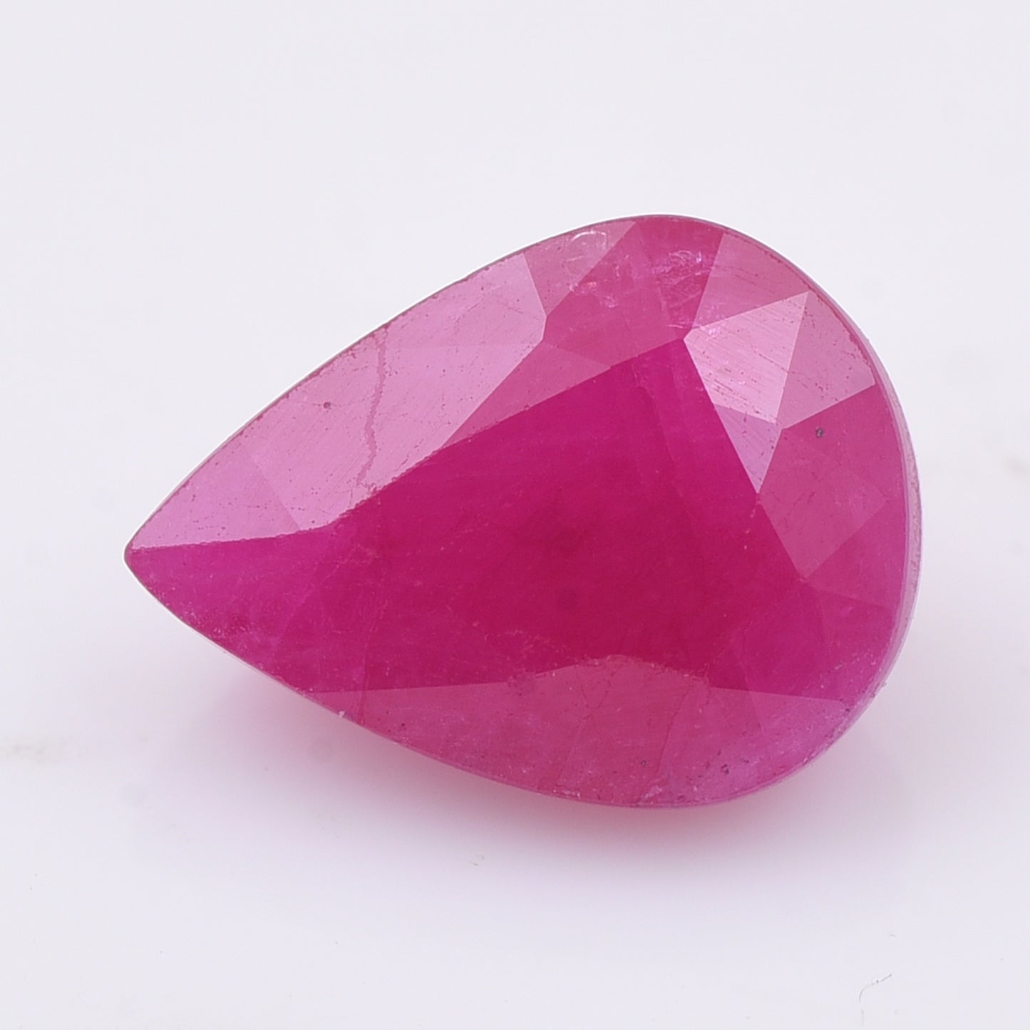 1.63 Natural Corundum Ruby Pear Mixed Cut Gemstone